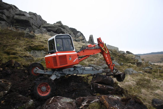 Gisburn Forest - walking digger